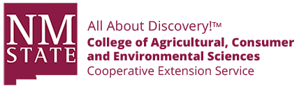 Logo: New Mexico State University - All About Discovery! (trademark) - College of Agricultural, Consumer and Environmental Sciences - Cooperative Extension Service